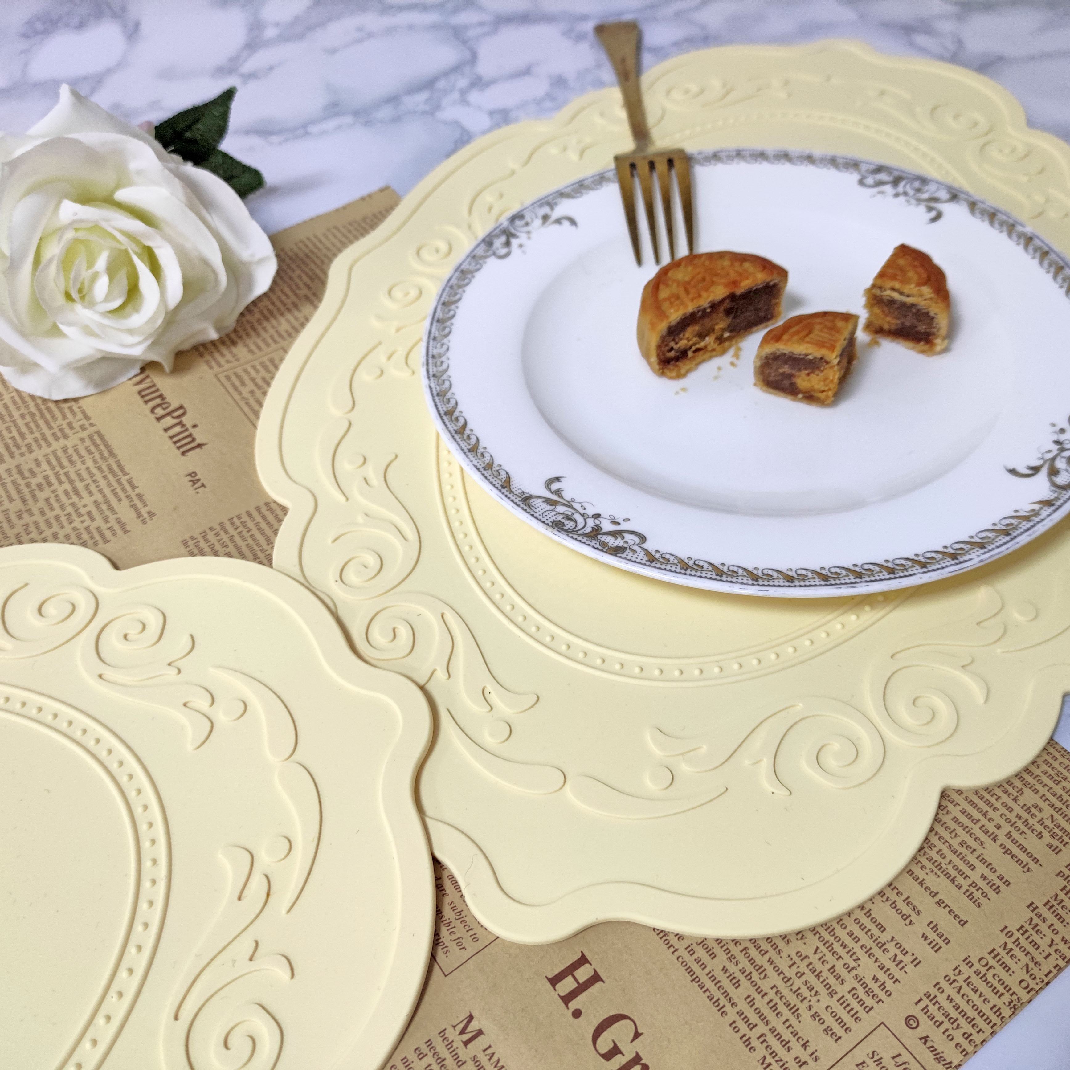 European Embossed Placemats - Heat Resistant, Waterproof & Non-Slip Table Mats