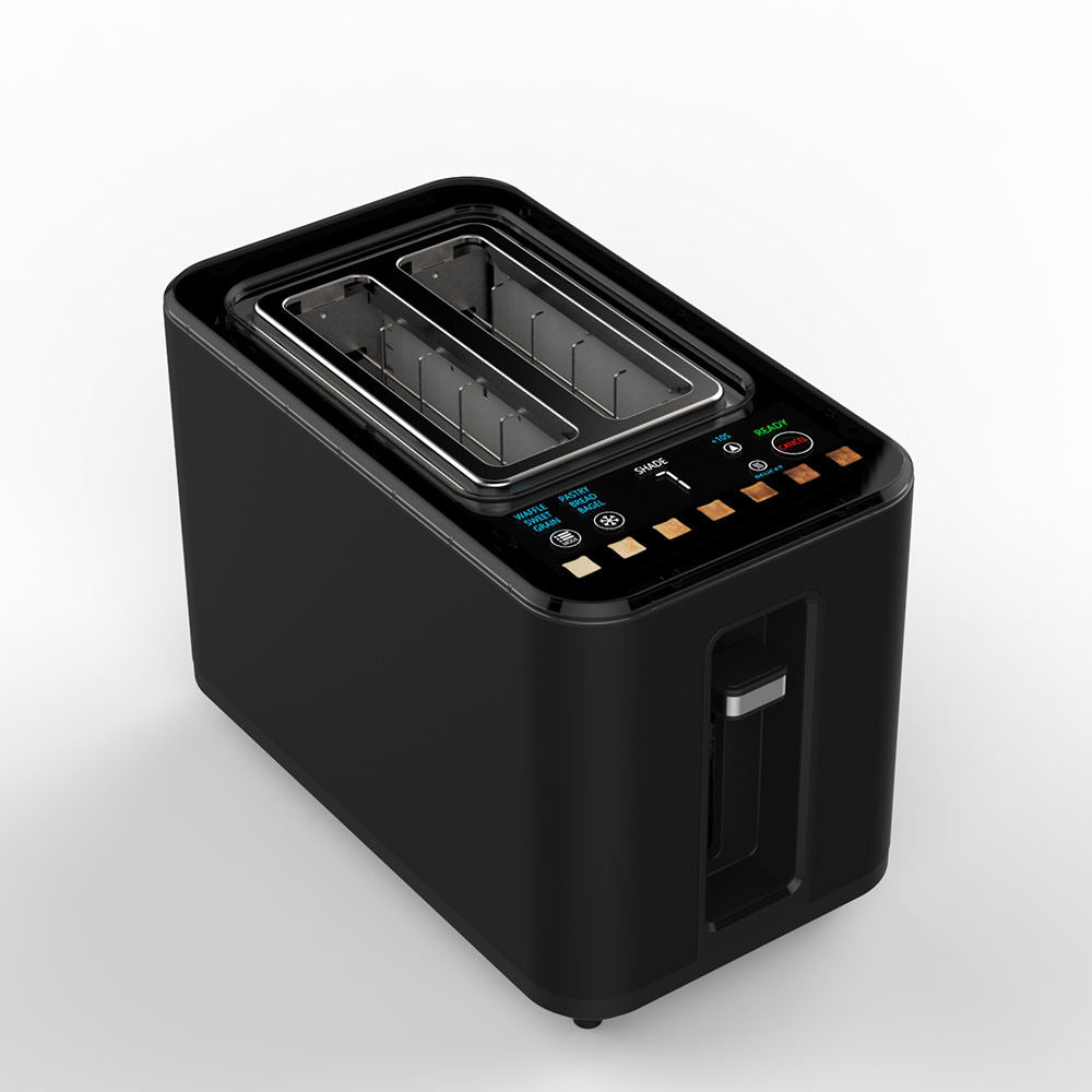 Smart Touchscreen Toaster with Sandwich Cage | 2-Slice Wide Slot, LED Display, 6 Browning Levels
