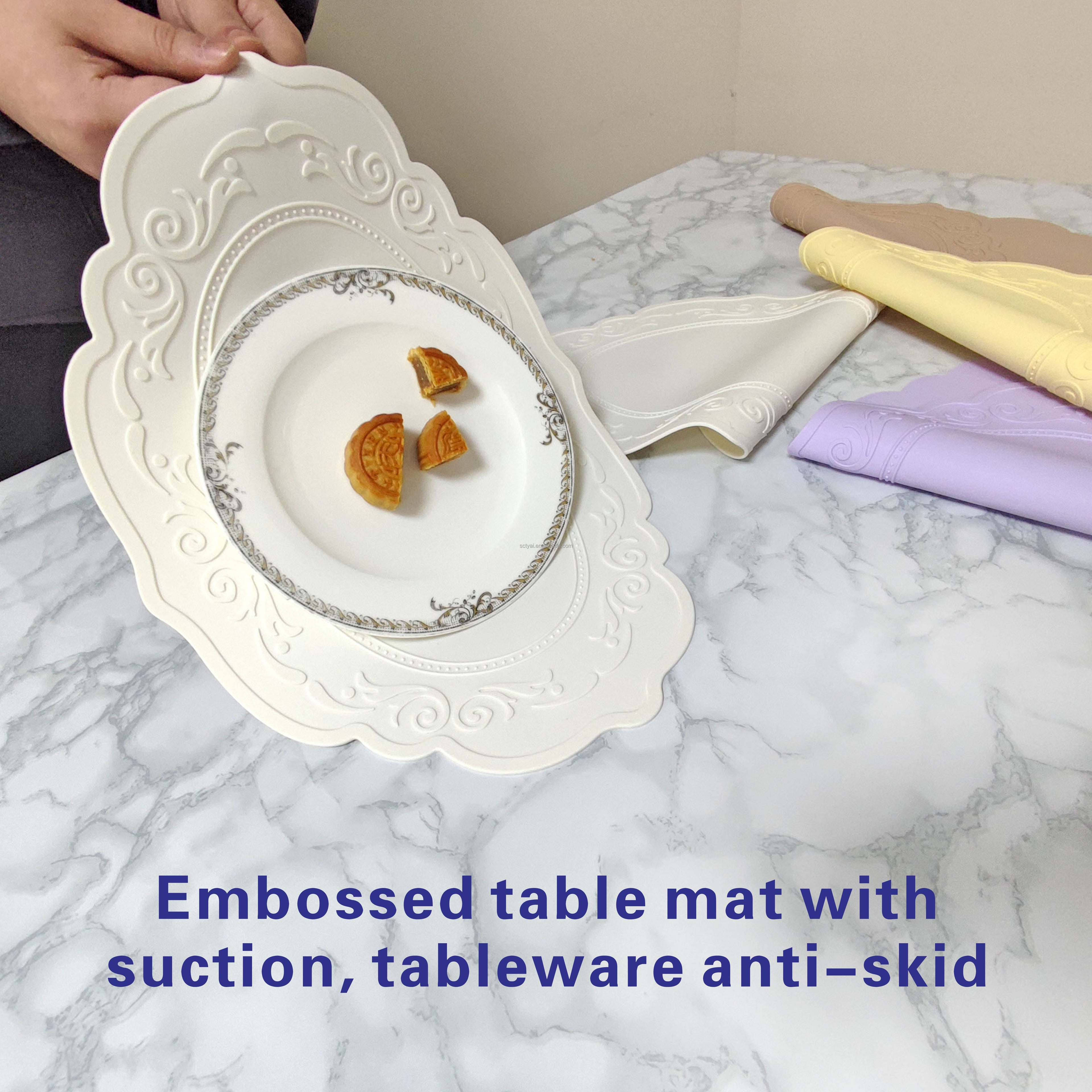 European Embossed Placemats - Heat Resistant, Waterproof & Non-Slip Table Mats