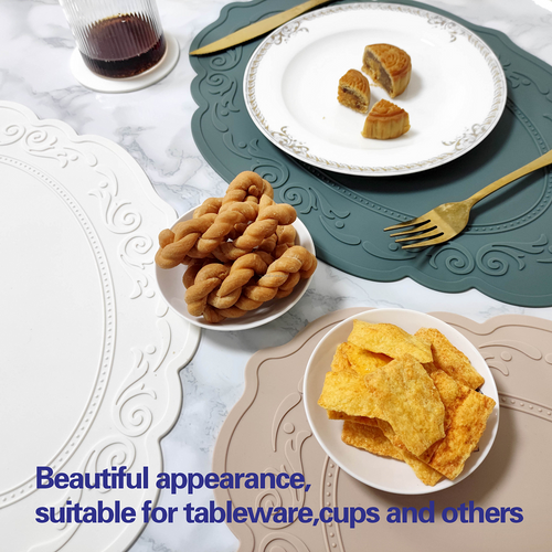 European Embossed Placemats - Heat Resistant, Waterproof & Non-Slip Table Mats